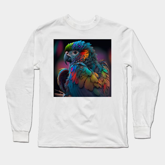 Living Life In Colour, Bird Long Sleeve T-Shirt by AICreateWorlds